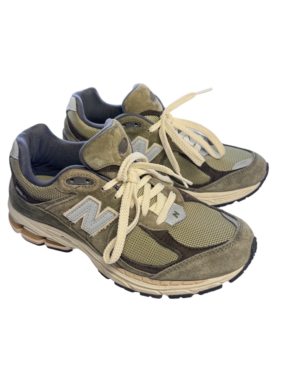 New Balance 2002R Olive Brown Sneakers Men’s 6 Women’s 7.5 Green Tennis Shoes